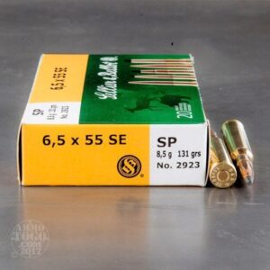 6.5X55 SE 131GR SP 20 PACK SELLIER&BELLOT