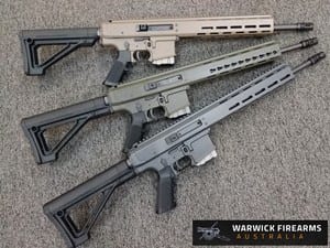 WARWICK FIREARMS NEW WFA1L LIGHT SPORT EDITION STRAIGHT PULL BOLT ACTION RIFLE 10 SHOT CATEGORY B ODG 223REM 14 inch barrel MAGPUL MOE STOCK A2 GRIP MUZZLE BREAK