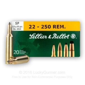 22-250 REM 55GR SP 20 PACK SELLIER&BELLOT