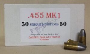 455 WEBLEY 260GR HB RN (50 ROUNDS) UNIQUE MUNITIONS