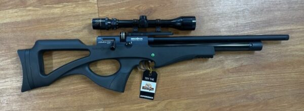 USED CONSIGNMENT BROCOCK COMPATTO MK2 22CAL 10 SHOT WITH BAG, SCOPE AND PELLETS