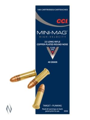 CCI 22LR MINI MAG 40GR CPRN HV 100 PK 1235FPS