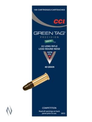 CCI 22LR GREEN TAG 40GR LRN 500 PK 1070FPS