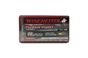 WINCHESTER POWER POINT MAX 22LR 42GR HP COPPER PLATED (50 ROUNDS)