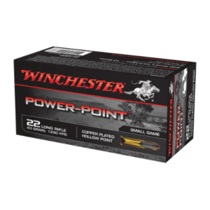 WINCHESTER POWER POINT 22LR 40GR HP COPPER PLATED (50 RDS)