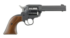 RUGER 2014 WRANGLER TALO EDITION 22LR 6 SHOT 4.62 INCH BARREL REVOLVER WITH HARDWOOD GRIPS COBALT CERAKOTE WITH HOLSTER