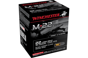 WINCHESTER M22 22LR 40GR BLACK COPPER PLATED ROUND NOSE (1000 PACK)