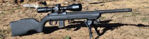 WEBLEY AND SCOTT 22LR XOCET 19 INCH CARBON FIBRE BARREL RIFLE WITH 3-9×50 SCOPE AND RINGS