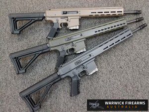 WARWICK FIREARMS WFA1L 223 REM 10 SHOT CAT B FLAT DARK EARTH 20 IN BARREL – BLK MAGPUL MOE STOCK – A2 GRIP – FLASH HIDER