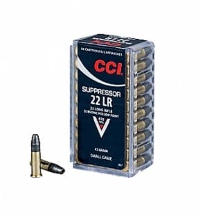 CCI 22LR SUPPRESSOR 45GR HP 970FPS 500PK