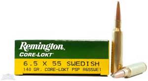 6.5×55 SWEDISH 140 Grs REMINGTON PSP CORE LOKT (20 ROUNDS)